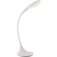LED-Tischlampe Flexo Weiß mit Flexarm - Weiß, Design, Kunststoff/Metall (51/67cm) - Globo