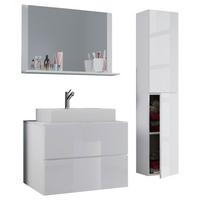 BADEZIMMER Lendas Weiß B: 94 cm - Weiß, MODERN, Glas/Keramik (94cm) - MID.YOU