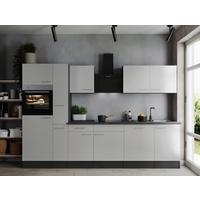 Küchenblock Oliver Grau, Weiß B: 310 cm - Weiß/Grau, Design, Holzwerkstoff (310cm) - Respekta