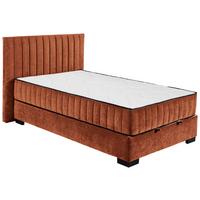 Boxbett Nagol C - Cognac/Schwarz, MODERN, Holzwerkstoff/Textil (120/200cm) - MID.YOU