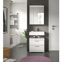 Badezimmer Scout Weiß B: 60 cm - Weiß Hochglanz/Silberfarben, MODERN, Holzwerkstoff (60cm) - MID.YOU
