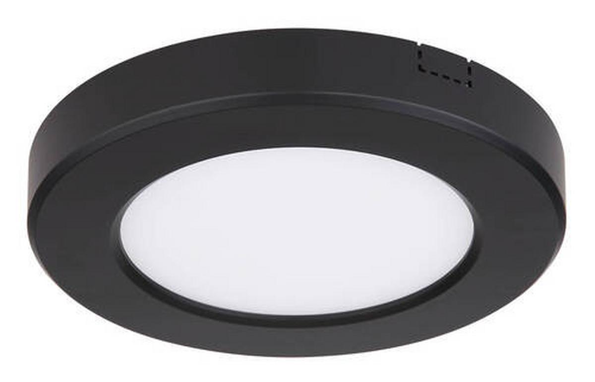 Led-deckenleuchte Lasse Ø 12,6 Cm - Opal/Schwarz, Basics, Kunststoff (12,6/1,8cm) - Globo