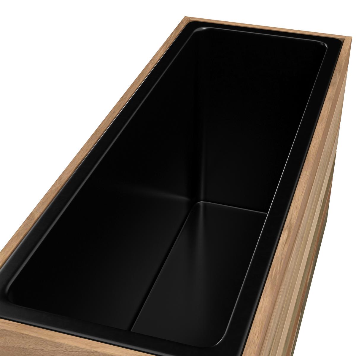 VYVÝŠENÝ ZÁHON CHRISTO 2 - černá/barvy akácie, Natur, kov/dřevo (69/34,5/26cm) - Mömax