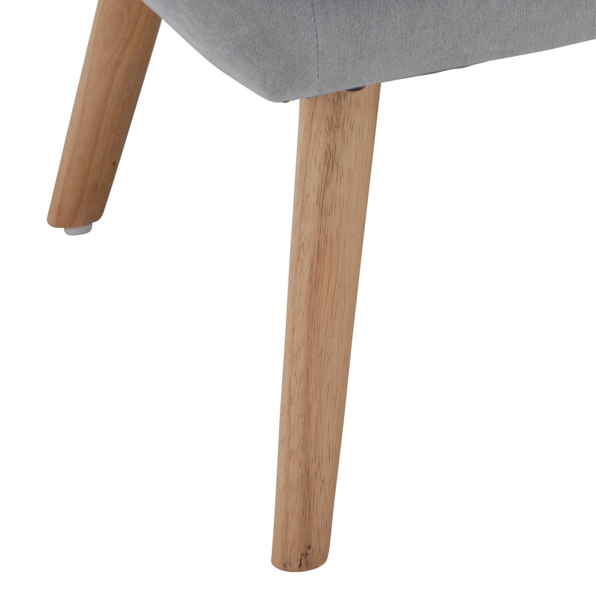 Dvojmiestna pohovka Monique, svetlosivá - svetlosivá, Modern, drevo/textil (127/76/74,5cm) - Bessagi Home