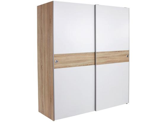 Schwebetürenschrank Wiki 170cm Eiche Dekor/weiss - Weiß/Sonoma Eiche, KONVENTIONELL, Holzwerkstoff (170/196/60cm) Schwebetürenschrank Wiki 170cm Eiche Dekor/weiss - Weiß/Sonoma Eiche, KONVENTIONELL, Holzwerkstoff (170/196/60cm)