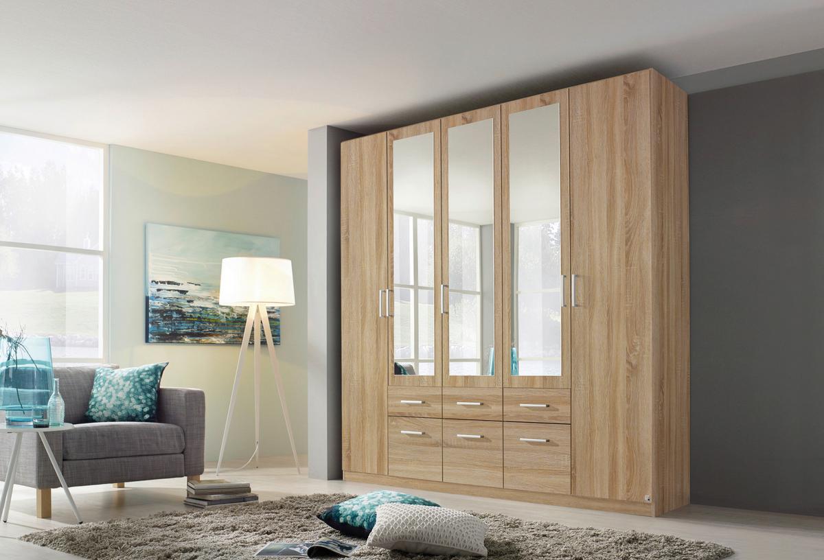 Drehtürenschrank Bingen S. Eiche D. B: 226cm - Sonoma Eiche, MODERN, Holzwerkstoff (226/229/54cm) - Rauch Möbel