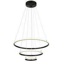 Led-hängeleuchte 67404s Corine - Schwarz/Weiß, Basics, Kunststoff/Metall (60/100cm) - Globo