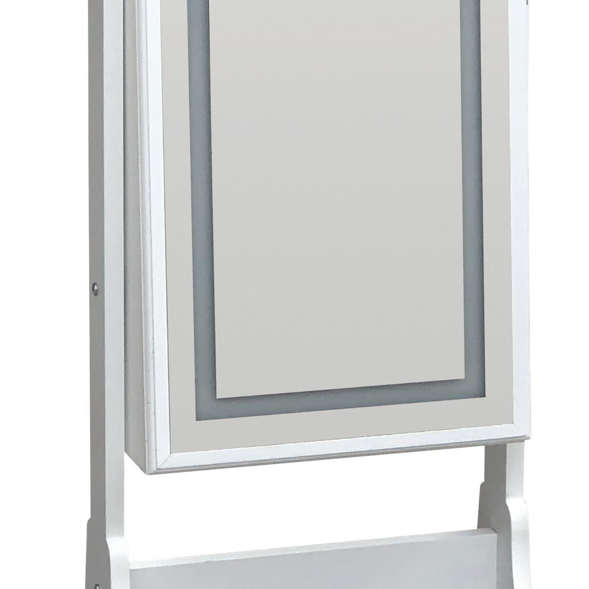 Ékszeres Szekrény Miri - fehér, Modern, faalapú anyag/Üveg (41/148/37cm)