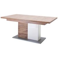 Esstisch Ausziehbar Luzern 180-230x100cm Weiß/eiche Dekor - Eichefarben/Weiß, Design, Holzwerkstoff (180-230/100/77cm) - Livetastic