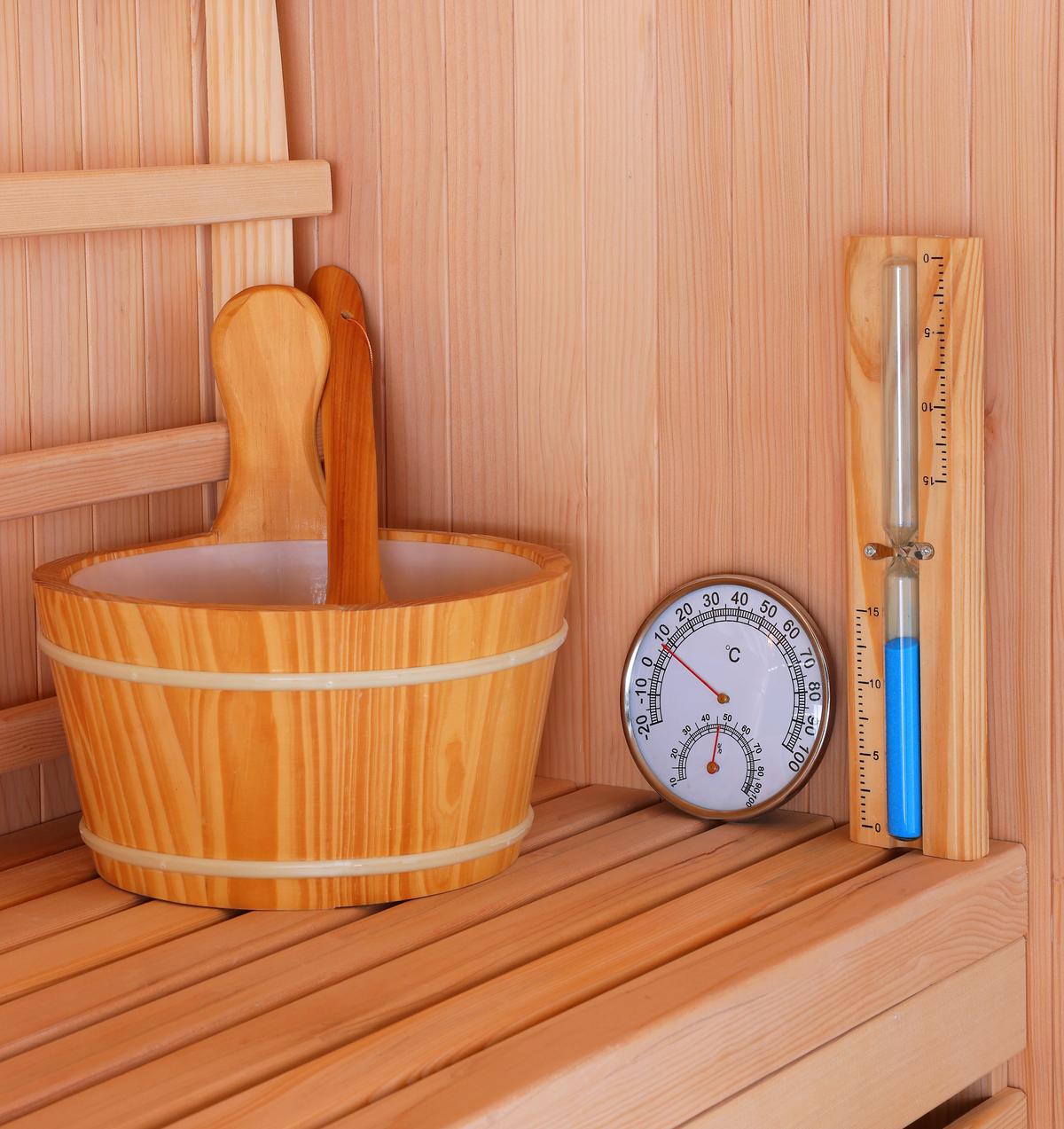 Finnische Sauna Tallinn Int. Steuerung, 6-Kw-Ofen - Basics, Holz (150/200/150cm)