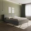 Čalúnená posteľ SERENA 180x200 cm, sivá - čierna/sivá, Modern, kov/drevo (180/200cm) - Bessagi Home