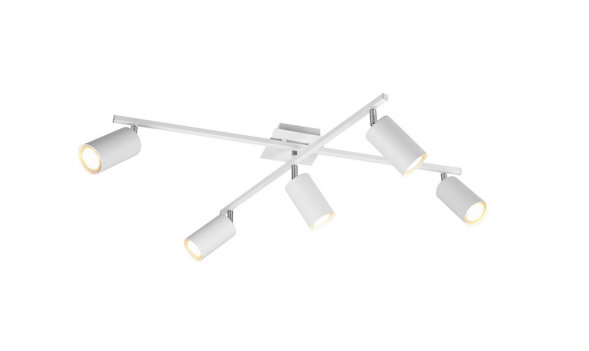 Strahler Marley 5-Flammig verstellbar L: 77,4 cm - Weiß, Basics, Metall (77,4/57,4/22,4cm) - Trio Leuchten