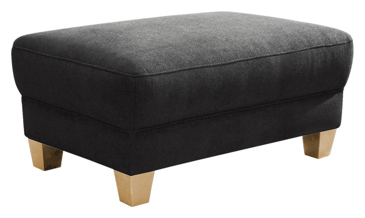 Hocker Gotland schwarz, 101x45x66 cm - Schwarz/Naturfarben, KONVENTIONELL, Textil (101/45/66cm) - Sit & More