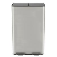 Treteimer Aliya 60l Taupe Metall LxBxH: 45x30x71 cm - Taupe/Schwarz, Basics, Kunststoff/Metall (45/30/71cm) - Spirella