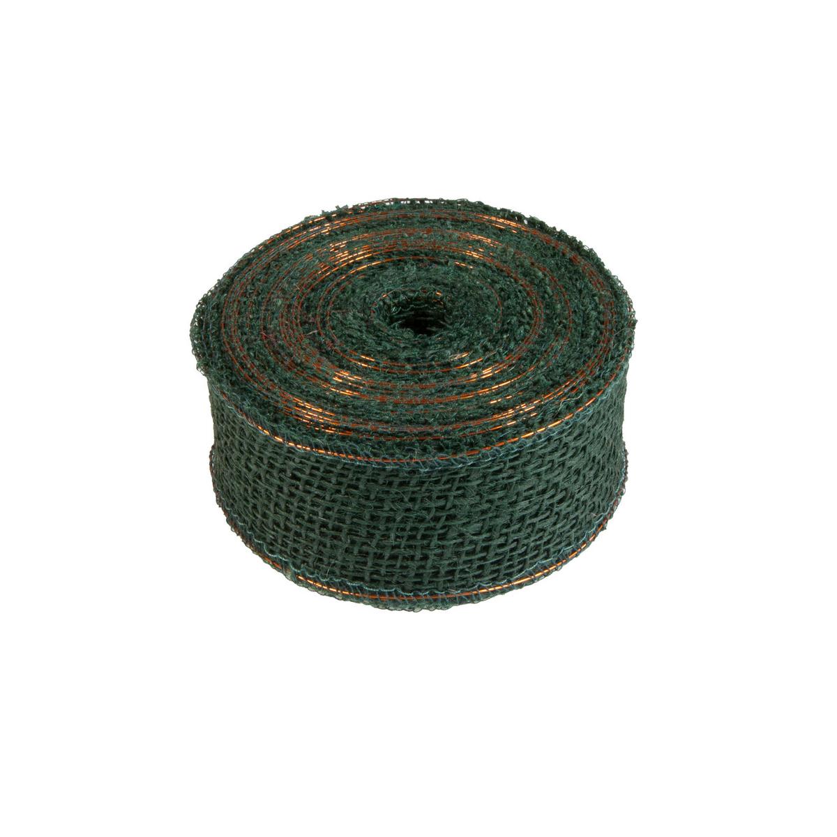 Dekoband Grün, Jute, 10 Meter - Grün, Basics, Textil (1000/5cm) - Windhager