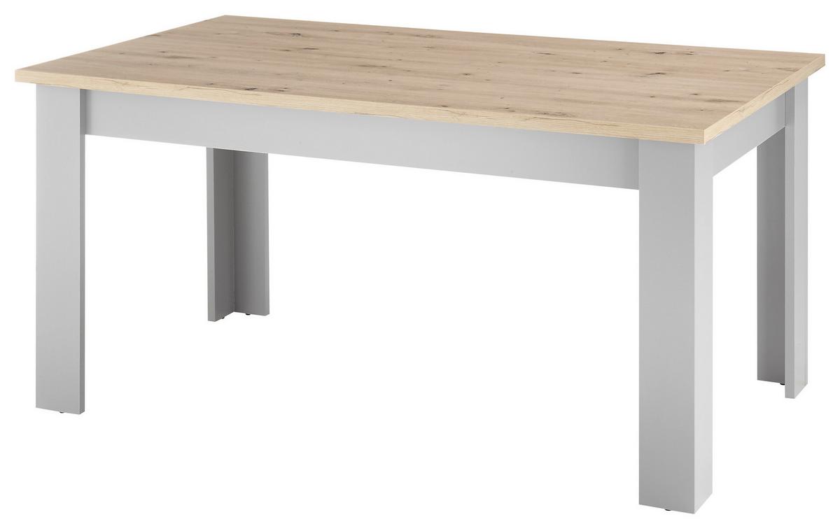 Esstisch Chambord Grau/eiche Artisan L: 160 Cm - Eiche Artisan/Grau, Design, Holzwerkstoff (160/90/76cm) - MID.YOU