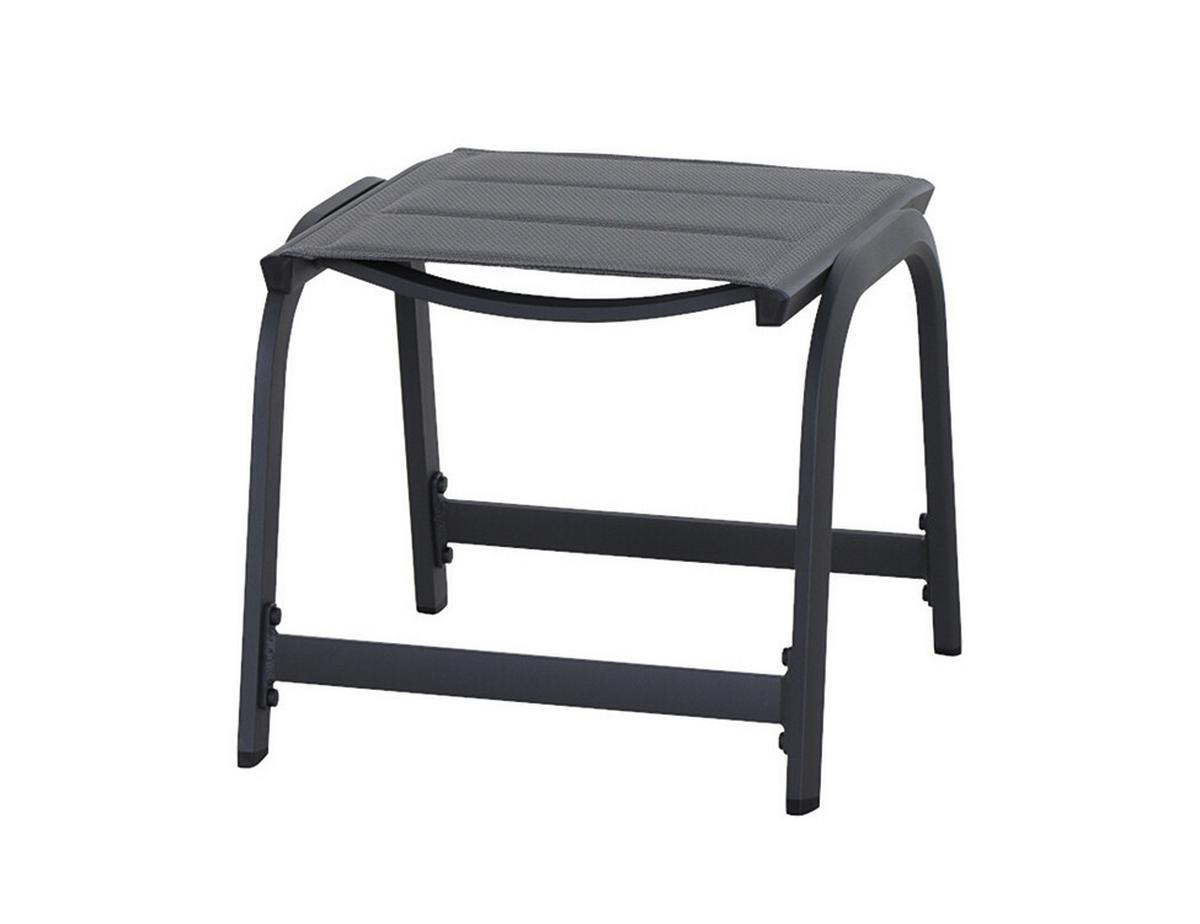 Gartenhocker Metall/kunststoff Anthrazit Wetterfest - Anthrazit, KONVENTIONELL, Kunststoff/Metall (51/44/52cm) - Siena Garden