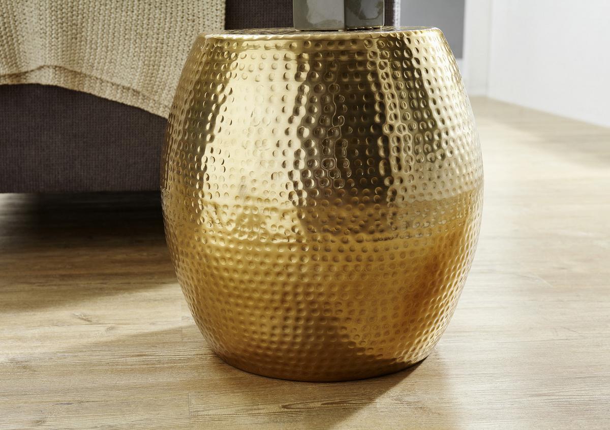 Odkládací stolek - orientálny Pedro zlatý - barvy zlata, Lifestyle, kov (42/42/42cm) - MID.YOU