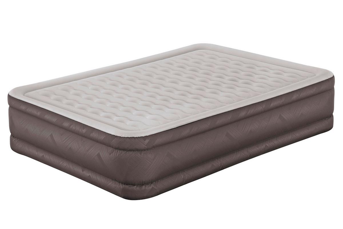 Luftbett Nicole 203x152x46 Cm Bis 350kg, Inkl. Pumpe - Braun/Grau, KONVENTIONELL, Kunststoff/Metall (203cm) - Bestway