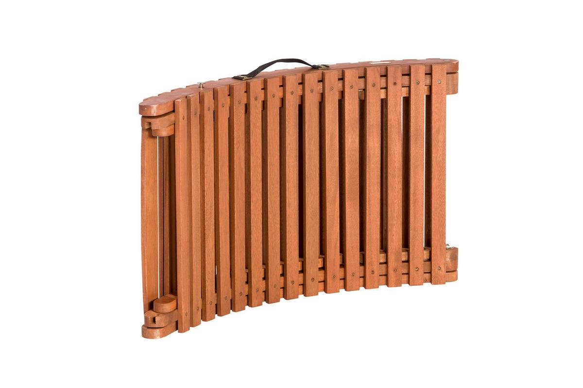 Bäderliege Ipanema Echtholz Klappbar Mit Polsterauflage - Rot/Creme, ROMANTIK / LANDHAUS, Holz/Textil (178/54/70cm) - Gardenson