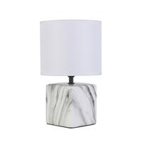 Asztali Lámpa Sabrina - fekete/fehér, Design, műanyag/textil (18,5/30,5cm) - James Wood