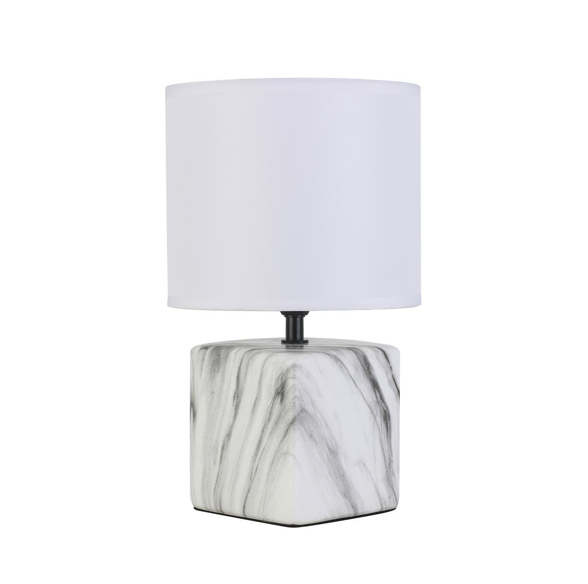 Asztali Lámpa Sabrina - fekete/fehér, Design, műanyag/textil (18,5/30,5cm) - James Wood