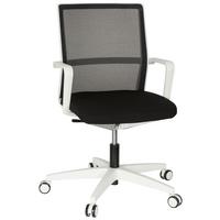 Drehstuhl Move-tec Net 3d Armstützen Schwarz/weiß - Schwarz/Weiß, MODERN, Kunststoff/Textil (57/105/55cm) - MID.YOU