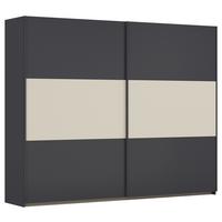 Schwebetürenschrank Neo Grau Champagner B: 261 cm - Champagner/Alufarben, MODERN, Holzwerkstoff (261/210/59cm) - Rauch Möbel