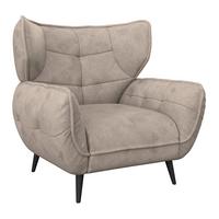 Ohrensessel Prince - Schwarz/Sahara, MODERN, Textil (103/105/98cm)