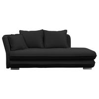 Liege Latte Schwarz Inkl. Bettkasten Ottomane Links - Silberfarben/Schwarz, Design, Textil (107/84/99/224cm) - MID.YOU