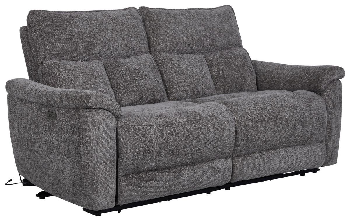 3-Sitzer-Sofa mit Relaxfunktion Tokio Grau - Grau, MODERN, Holz/Textil (200/96,5/102cm)