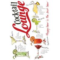 DEKORAČNÍ NÁLEPKA COCKTAIL LOUNGE - oranžová/černá, plast (50/70/0,35cm) - Modern Living