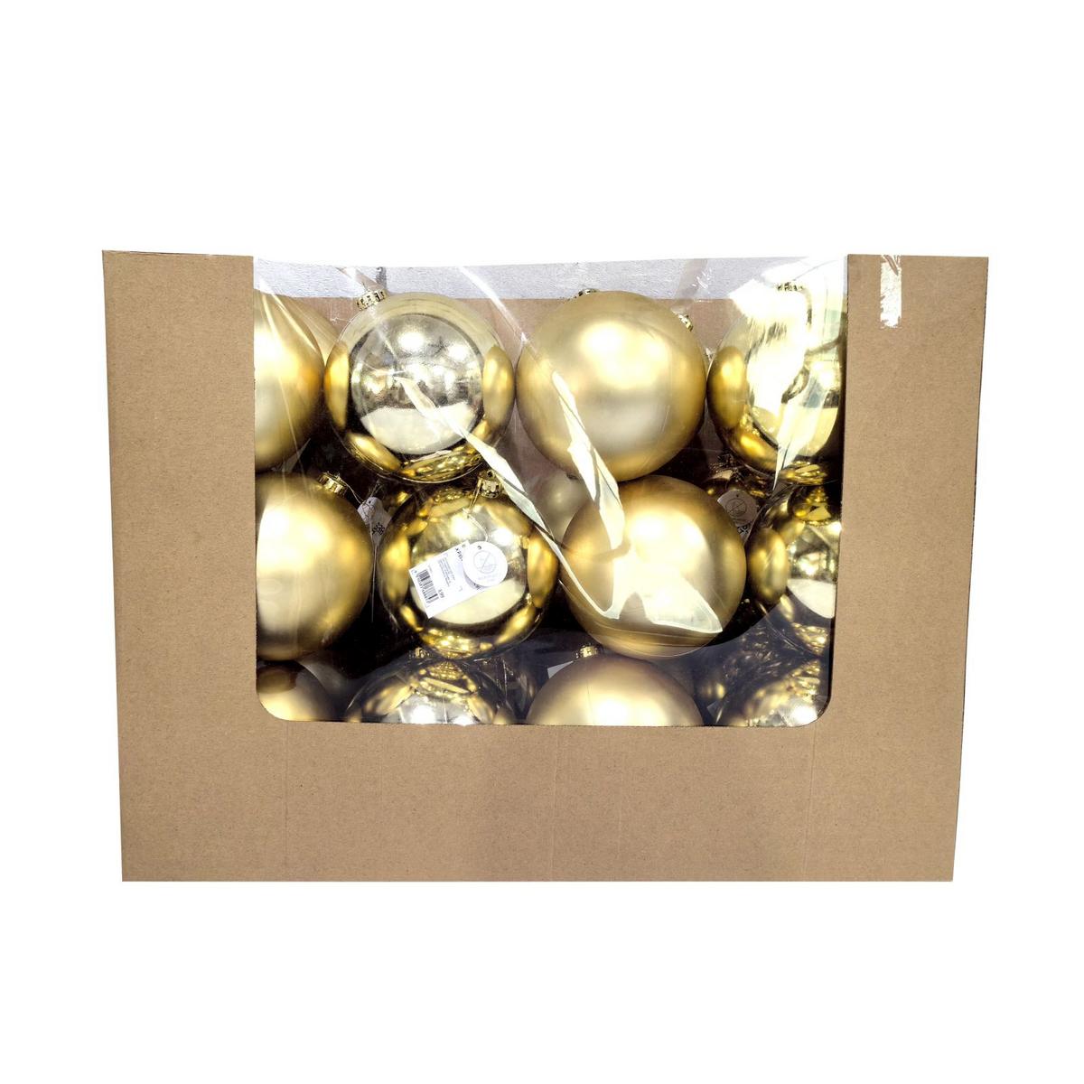 Christbaumkugel Kunststoff Silberfarben Handmade - Goldfarben, KONVENTIONELL, Kunststoff (15cm) - Luca Bessoni