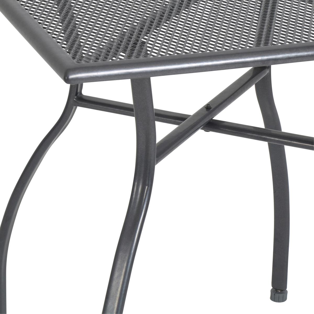 Gartentisch Toulouse Stahl Ø 70 Cm - Grau, Basics, Metall (70/70/74cm) - Gardenson