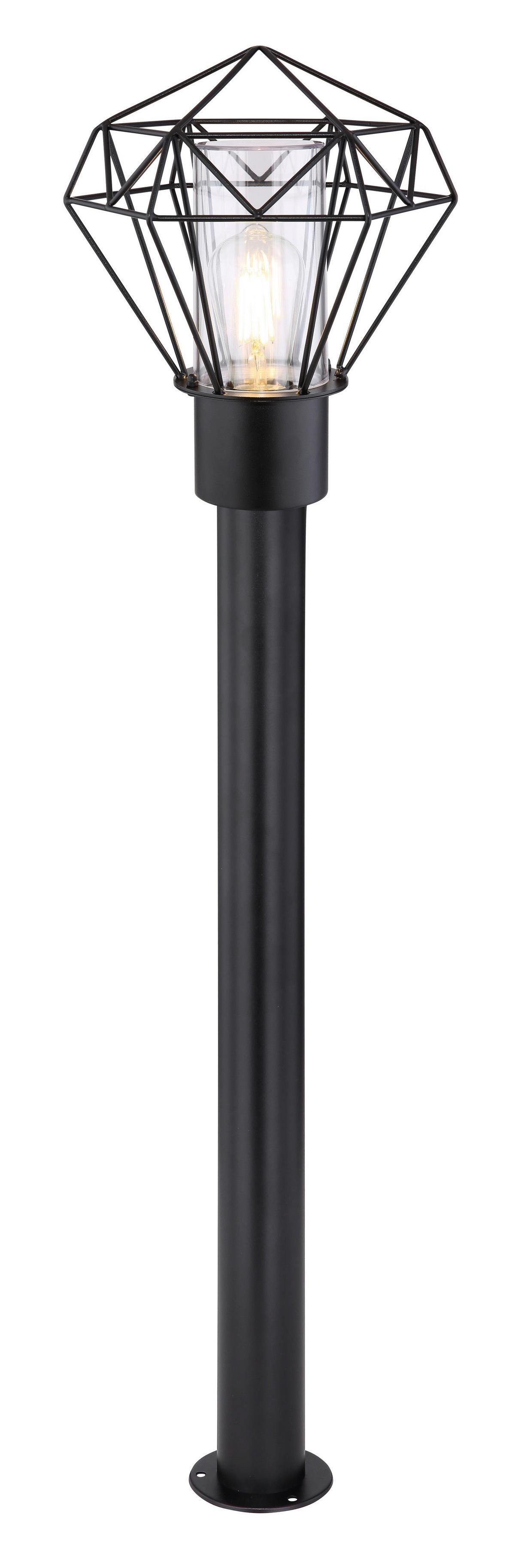 Venkovní svítidlo Horace černá,  max. 15 Watt - černá/čiré, Basics, kov/plast (22,5/25,5/100cm)