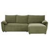 Ecksofa Cuty Dunkelgrün S: 266x180 cm - Dunkelgrün/Schwarz, KONVENTIONELL, Textil (266/180cm) - MID.YOU