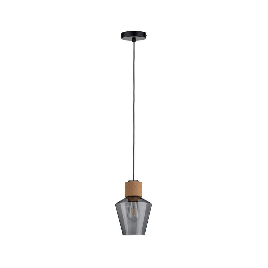 Hängeleuchte Neordic Elia 1-Flammig, dimmbar - Schwarz, KONVENTIONELL, Glas/Metall (18cm) - Paulmann
