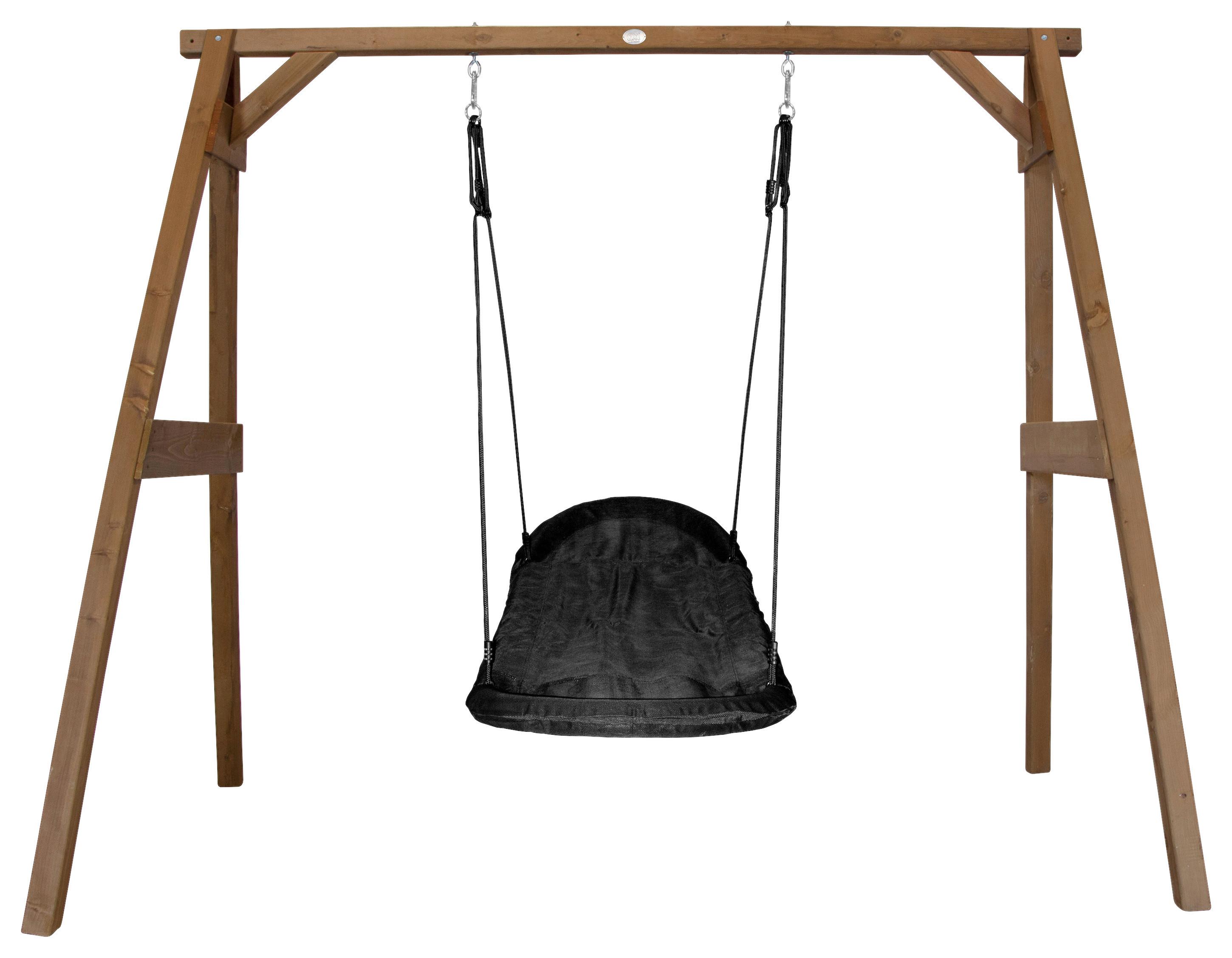 Nestschaukel A030.134.10 - Schwarz/Braun, KONVENTIONELL, Holz (254/207/160cm) - Ambia Garden