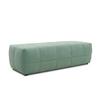 Hocker Brandon Mintgrün Sitz Gepolstert H: 60 cm - Schwarz/Mintgrün, Design, Textil (150/60/40cm) - MID.YOU