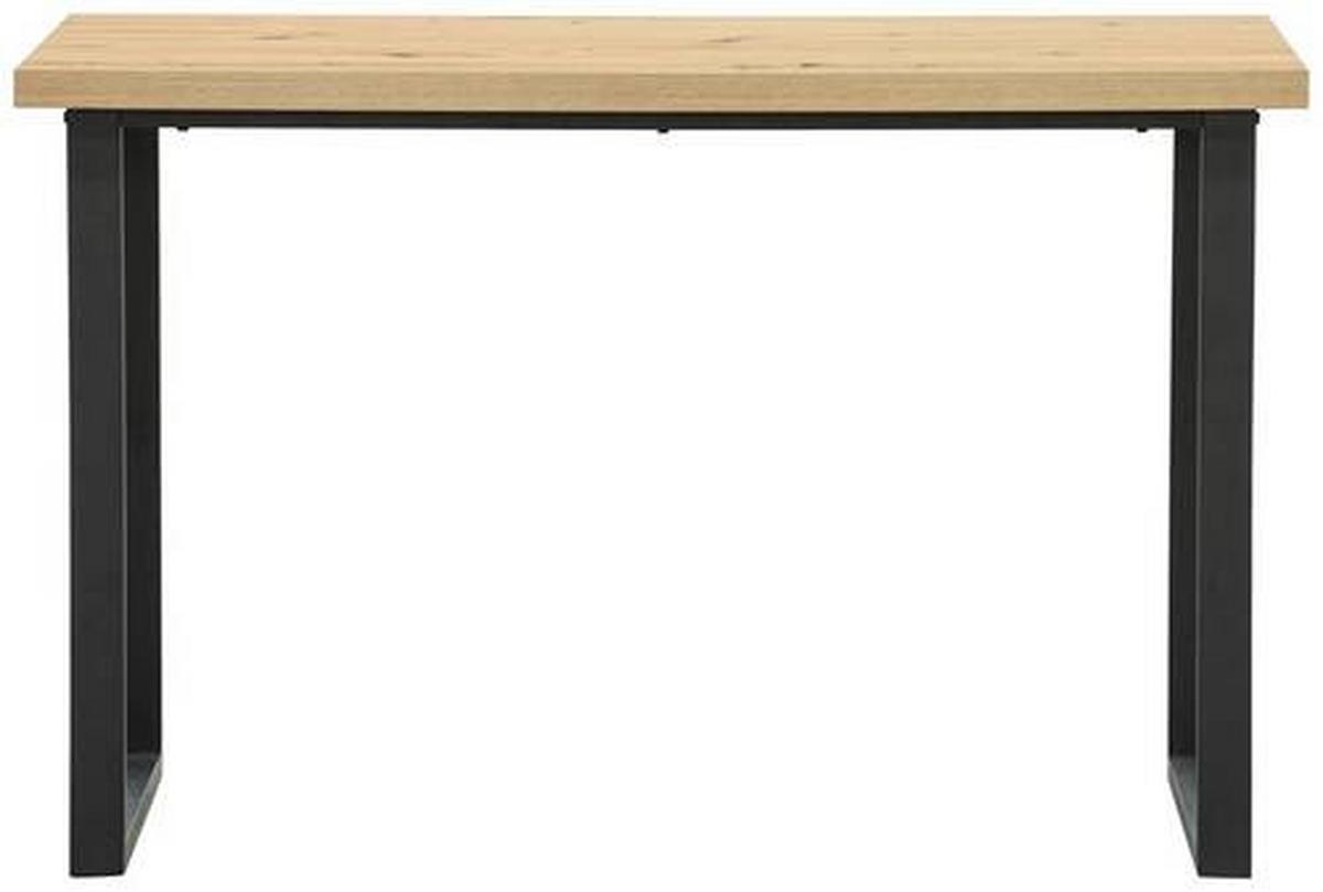 Schreibtisch B 120cm H 60cm Michaela Eichefarben/schwarz - Eichefarben/Schwarz, MODERN, Holzwerkstoff/Metall (120/60/75cm) - MID.YOU