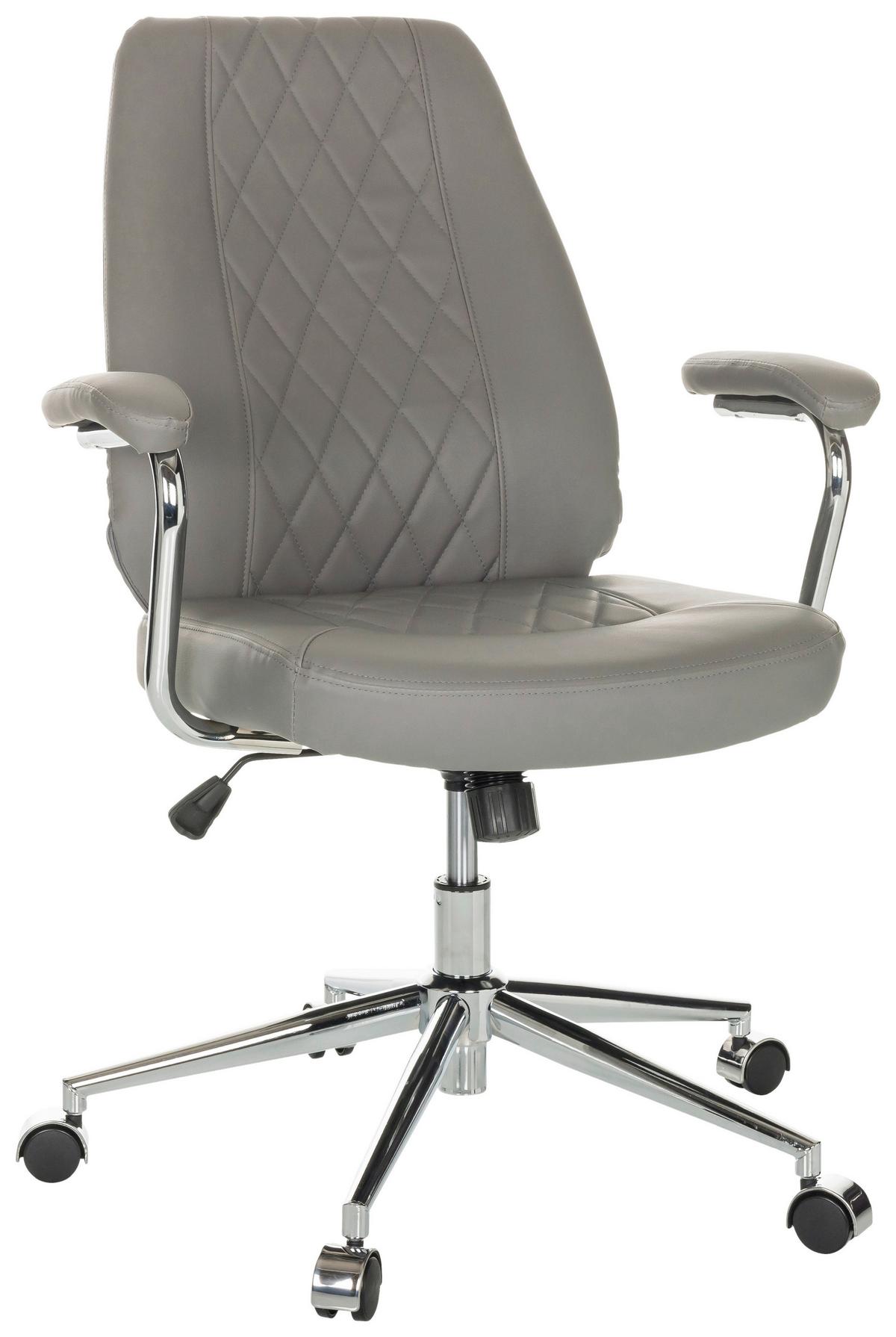 Drehstuhl Theo I - Schwarz/Grau, Basics, Leder/Kunststoff (68/96-103/68cm) - MID.YOU