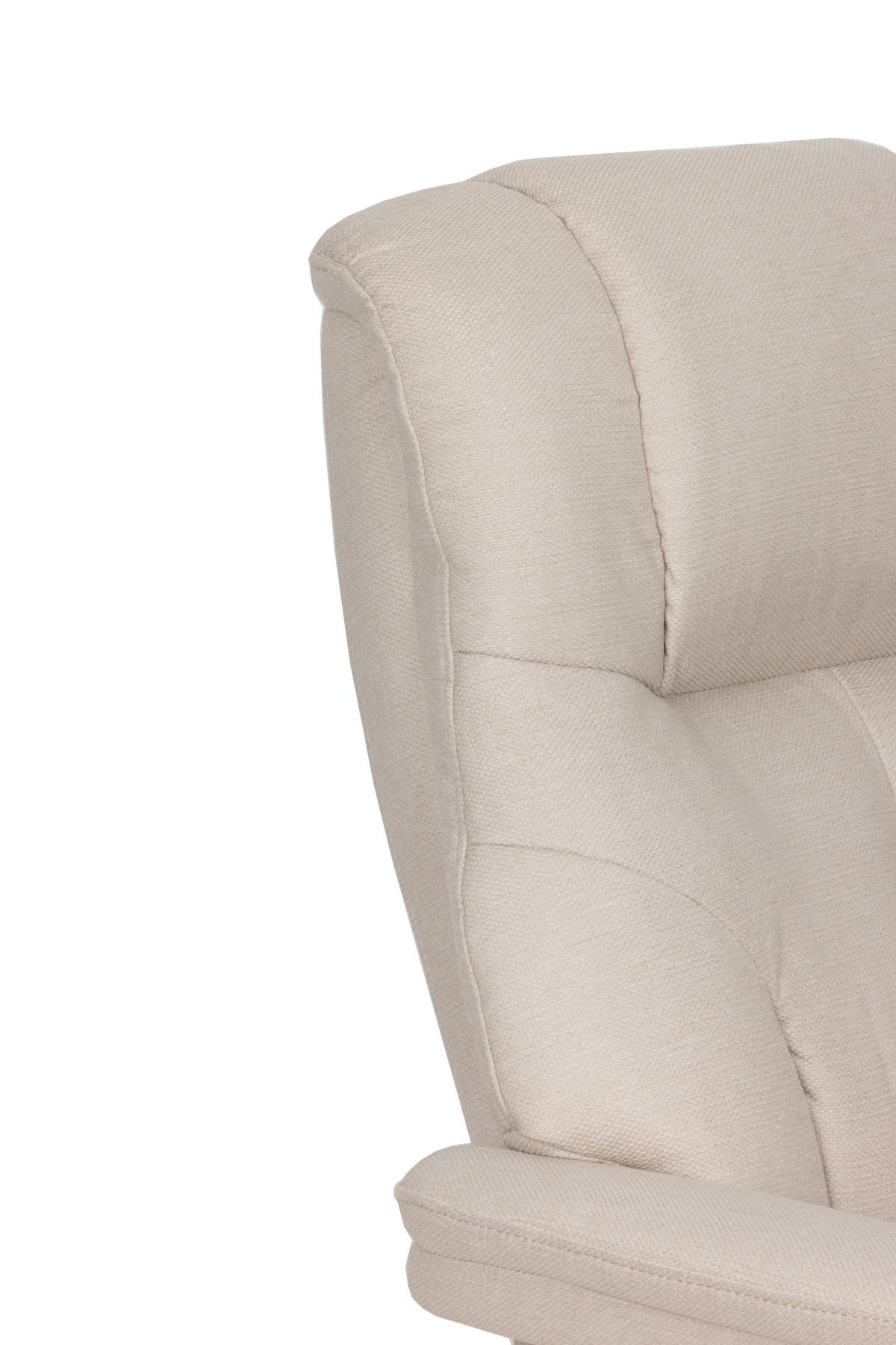 Relaxsesselset Serenity Creme B: 80 Cm - Creme/Naturfarben, Design, Holz/Textil (80/109/79cm) - Livetastic