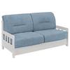 Schlafsofa mit Kiefernholz Korpus Camino, Mikrofaser - Blau/Weiß, LIFESTYLE, Holz/Textil (154/88/90cm) - Livetastic