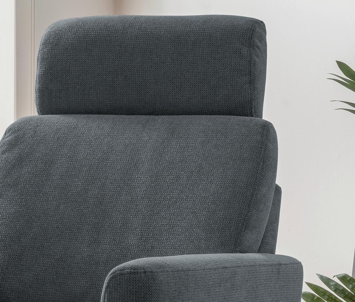 Relaxsessel Centrale T: 87 cm, Anthrazit - Anthrazit/Schwarz, MODERN, Textil (77/105/87cm) - Livetastic