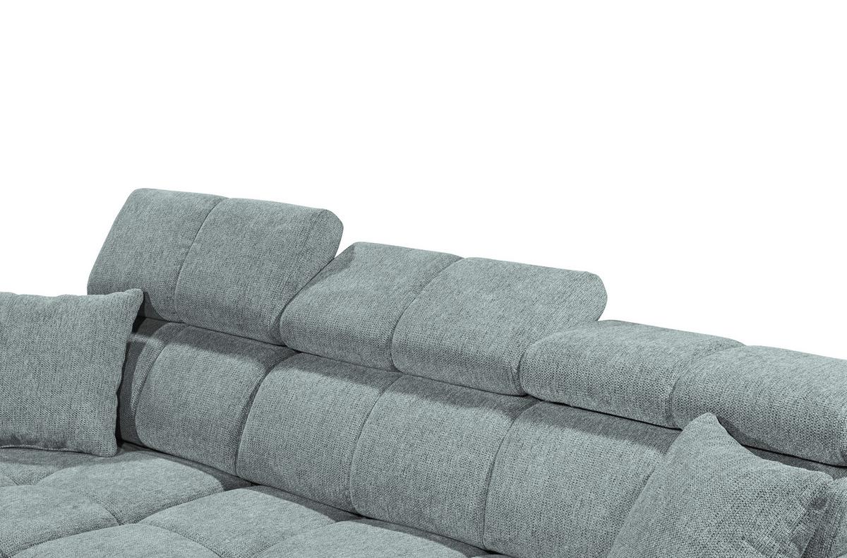 Ecksofa Sydney Hellblau S: 172/268 Cm - Schwarz/Hellblau, KONVENTIONELL, Textil (172/268cm) - MID.YOU