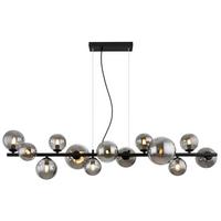LED-Hängeleuchte 56133-13h - Transparent/Schwarz, Design, Glas/Kunststoff (120/34,5/120cm) - Globo