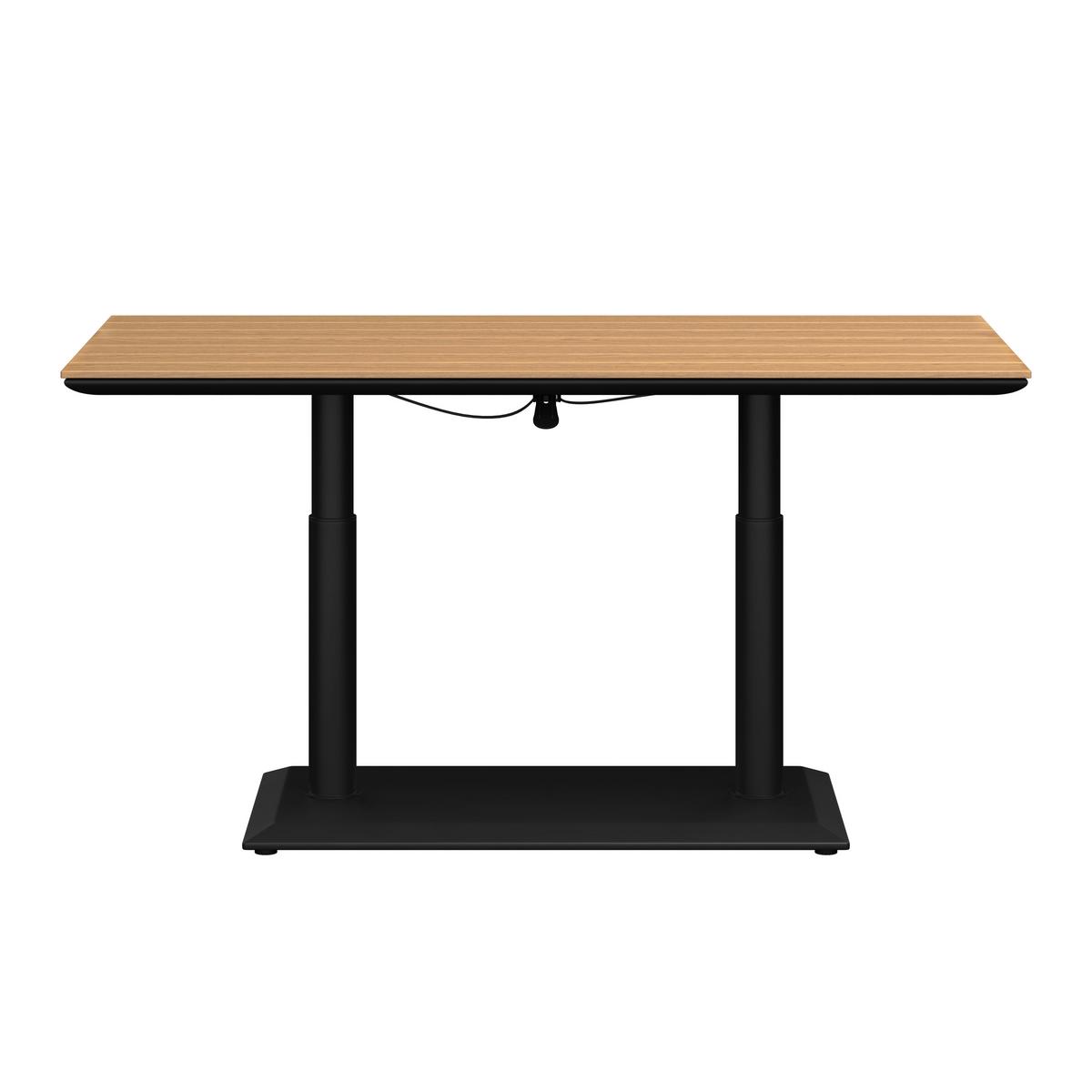 Gartentisch Tokio - Anthrazit/Naturfarben, MODERN, Metall (140/52-72/72cm) - Beldano