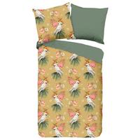 Bettwäsche Kakatoe Gelb Goldfarben 135x200 Cm - Gelb/Goldfarben, Design, Textil (135/200cm)