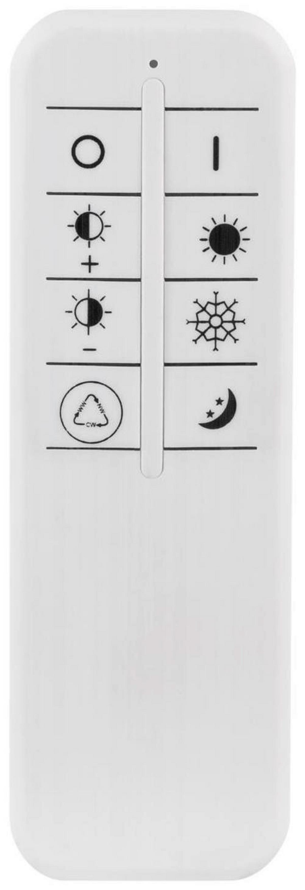 Led-deckenleuchte Eddie Ø 50 Cm Mit Smart-Steuerung - Opal/Weiß, Basics, Kunststoff/Metall (50/10cm) - Globo