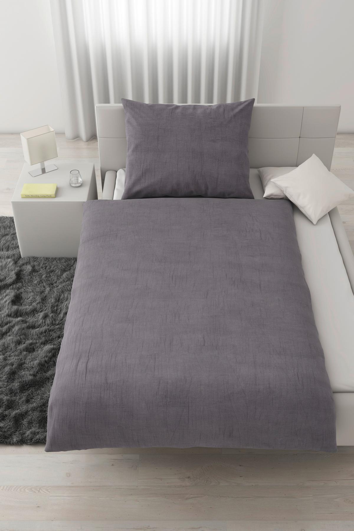 Povlečení Melania, 70/90 140/200cm, šedá - šedá, Lifestyle, textil (140/200cm) - Modern Living